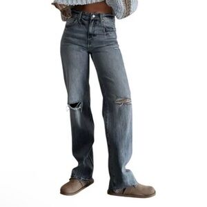 NWT Pistola Bobbie Straight Leg Blue Burke Distressed Jeans